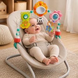 Woopie Baby Senzorická hrazdička na kočík a postieľku Zvieratká