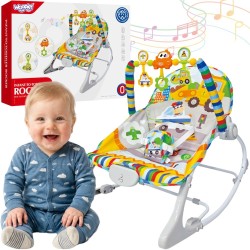 Woopie Baby Interaktívne vibračné ležadielko a kresielko s hrazdičkou