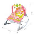 Woopie Baby Ružové vibračné ležadielko a kresielko s hrazdičkou