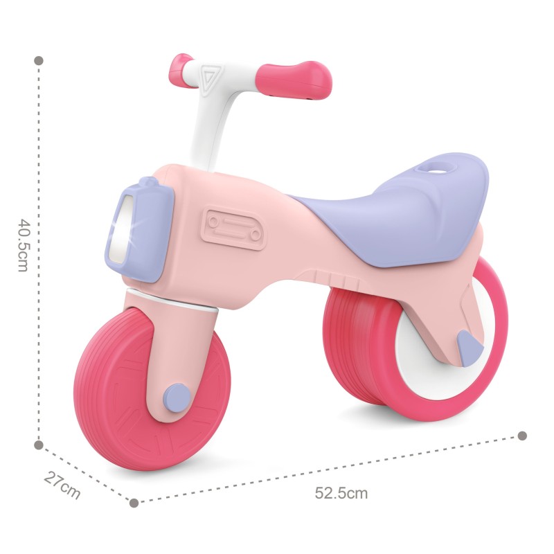 Woopie Baby Detské odrážadlo a bicykel bez pedálov – Ružové od 18 Mesiacov