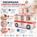 VIGA Duży Drewniany Ambulans Zestaw Karetka Małych Ratowników Akcesoria 25 el.