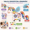 VIGA Drewniana Tablica Sensoryczna Manipulacyjna Jednorożec Certyfikat FSC Montessori