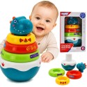 WOOPIE BABY Zabawka Sensoryczna Dino Układanka Piramidka dla Niemowląt