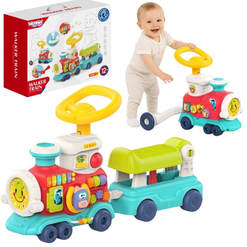 Woopie Baby Interaktívne chodítko a odrážadlo Vlak 2v1