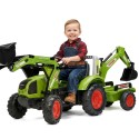 FALK Traktor na Pedały z Łyżką i Przyczepką Zielony CLAAS od 3 Lat