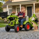 FALK Traktor na Pedały z Łyżką i Przyczepką Zielony CLAAS od 3 Lat