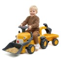FALK Jeździk Traktor Komatsu z Łyżką Koparką i Przyczepą od 1-3 Lat