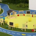 CLASSIC WORLD EDU Duży Drewniany Domek Altana Plac Zabaw