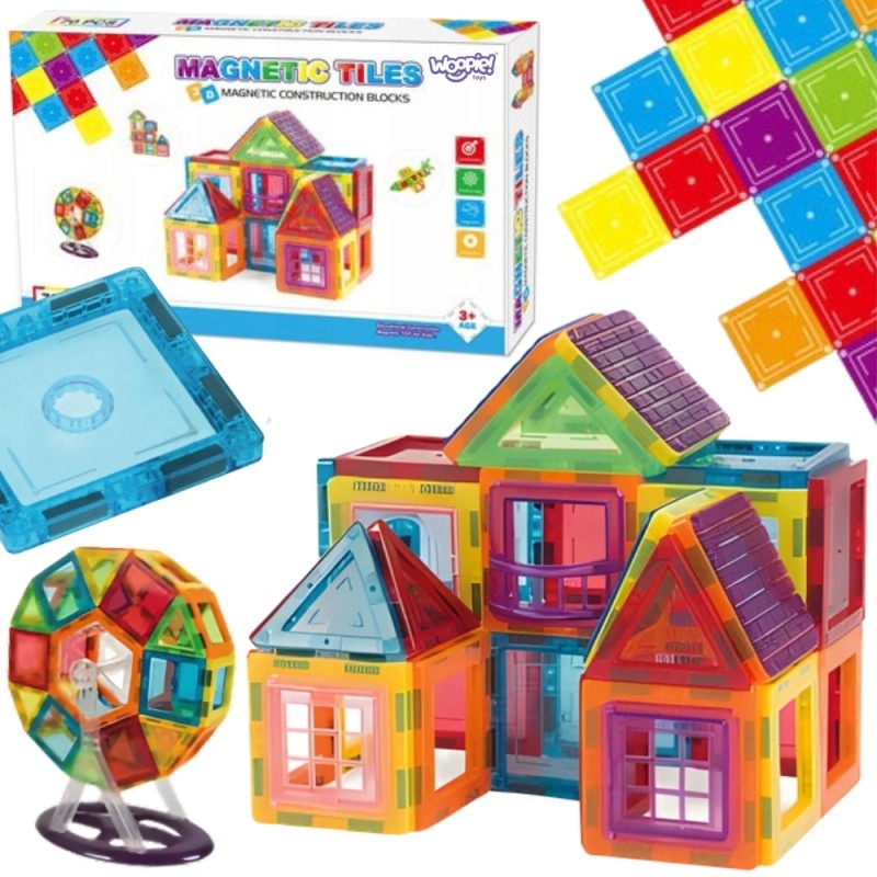 WOOPIE Klocki Magnetyczne 3D Edukacyjne Panele Dla Dzieci