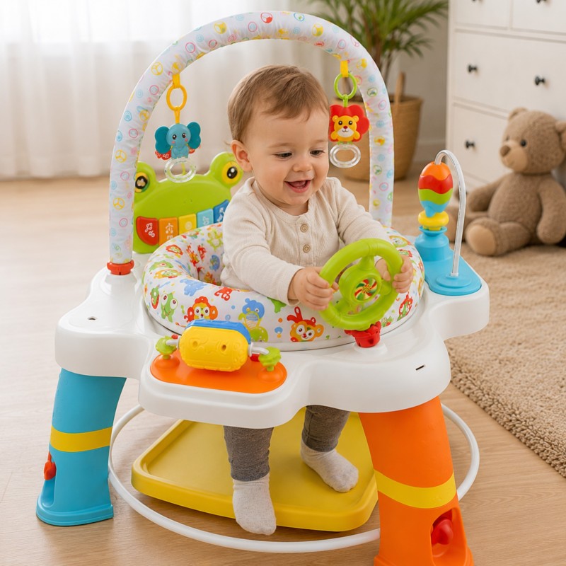 Woopie Baby Interaktívny edukačný stolík s otočným sedadlom od 12 mesiacov