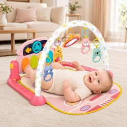 Woopie Baby Interaktívna edukačná podložka s piankom 3v1 – Senzorická hracia deka