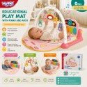 Woopie Baby Interaktívna edukačná podložka s piankom 3v1 – Senzorická hracia deka