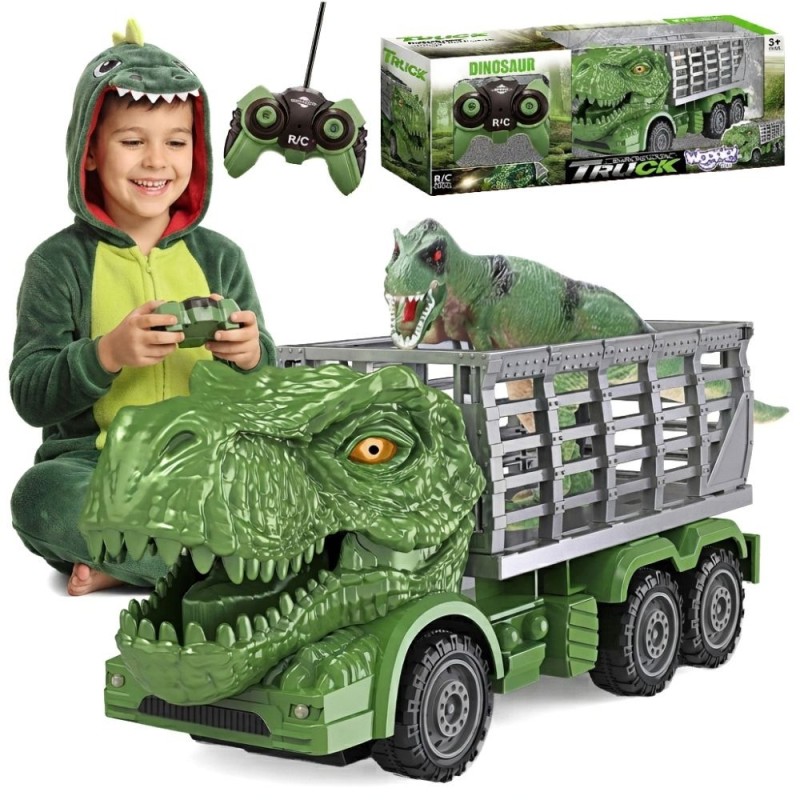 WOOPIE Samochód Zdalnie Sterowany RC Dinozaur Zielony + Figurka