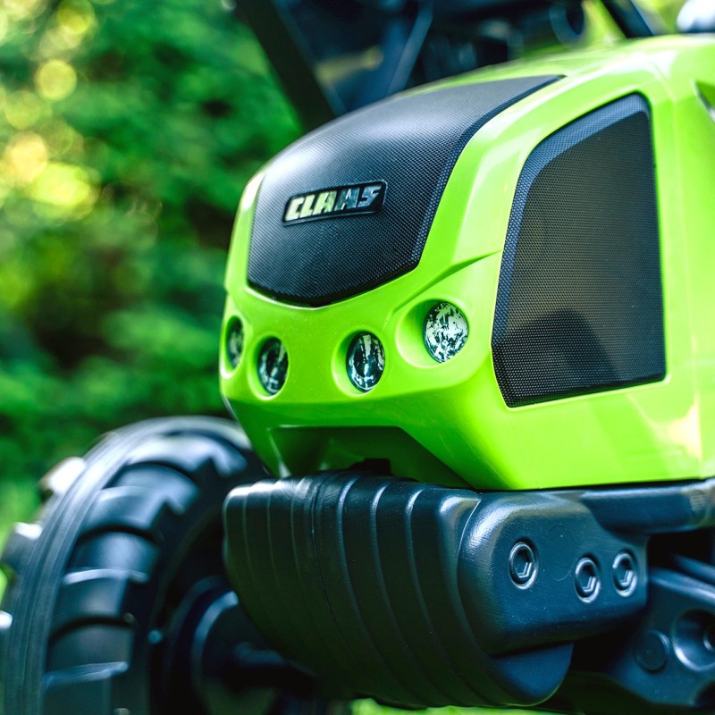 FALK Traktor na Pedały z Łyżką i Przyczepką Zielony CLAAS od 3 Lat