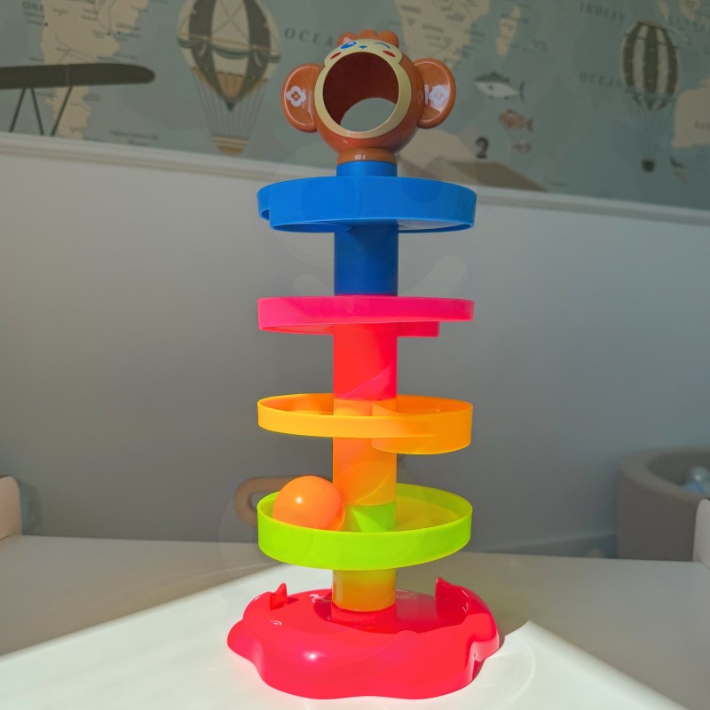 WOOPIE BABY Kulodrom Tor Kulkowy Zestaw Spirala + 3 Kulki