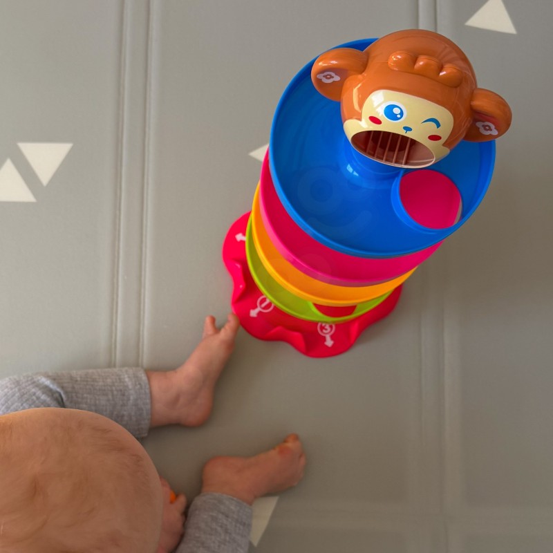 WOOPIE BABY Kulodrom Tor Kulkowy Zestaw Spirala + 3 Kulki