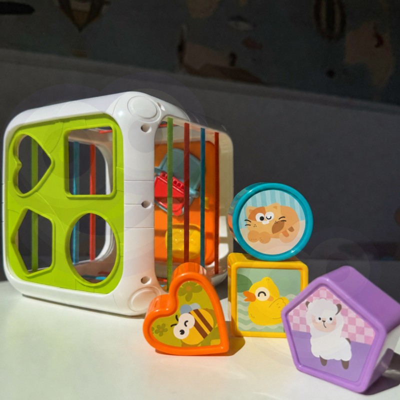 WOOPIE BABY Kostka Edukacyjna Sorter 4w1 Kształty 18m+