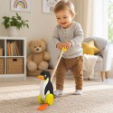 VIGA TOYS Drewniany Pchacz Pingwin Zabawka na Kiju do Pchania na Roczek