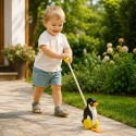 VIGA TOYS Drewniany Pchacz Pingwin Zabawka na Kiju do Pchania na Roczek
