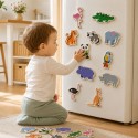 VIGA Drewniane Magnesy Dzikie Zwierzęta – Kolorowe Magnesy Edukacyjne 18M+