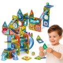 WOOPIE Klocki Magnetyczne Konstrukcyjne 3D Zestaw Edukacyjny Tor Kulkowy 42 el.