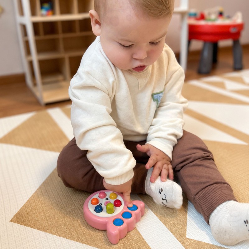 WOOPIE Gra Zręcznościowa Wbijanka Kreta Sznurek Ośmiornica Różowy 2w1