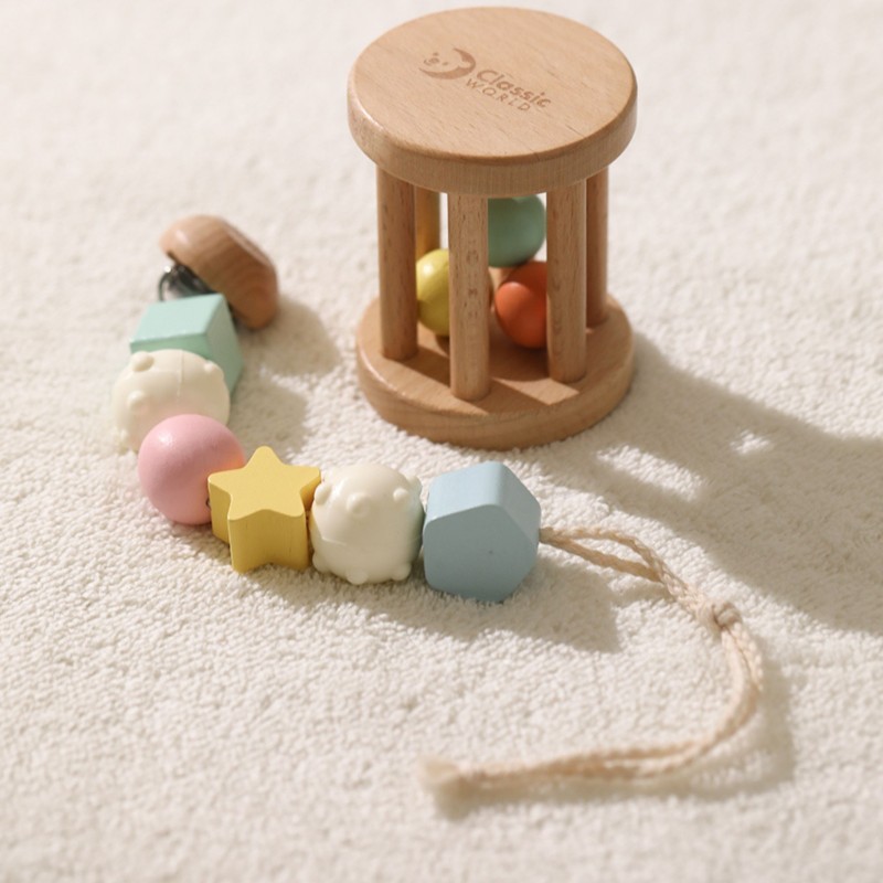 CLASSIC WORLD Prezent dla Niemowlaka Box Baby Shower Gryzak Przytulanka