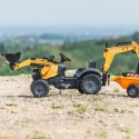 FALK Traktor na Pedały CASE z Łyżką Koparką i Przyczepą 2-5 lat