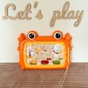 WOOPIE Tablica Magnetyczna Montessori Labirynt Krab Pomarańczowa