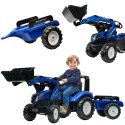 FALK Traktor na Pedały New Holland T8 z Łyżką i Przyczepą 3-7 lat