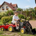FALK Traktorek Supercharger Czerwony Otwierana Maska z Przyczepką + Łyżka Od 2 Lat