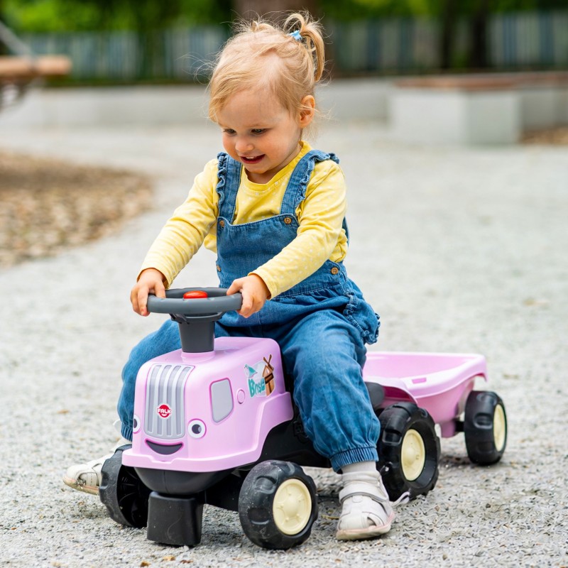 FALK Jeździk Traktor z Przyczepą Birdy Farm Różowy 1-3 lat