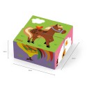 VIGA Drewniana Układanka Puzzle Farma 4 klocki