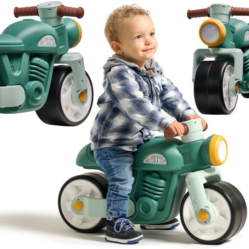 FALK Jeździk Motocykl Biegowy Vintage Zielony 1-3 lat