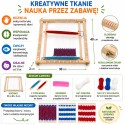 VIGA Drewniane Krosno Warsztat Tkacki Zestaw do tkania Montessori