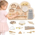 VIGA Drewniana Tablica Muzyczna Zestaw 12 Instrumentów Perkusyjnych
