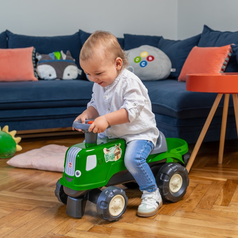 FALK Jeździk Traktor z Przyczepą Birdy Farm Zielony 1-3 lat