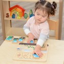 Masterkidz Drevená edukačná tabuľa Životný cyklus fazule