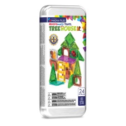 MAGNA-TILES Magnetická stavebnica microMAGS Treehouse Travel Set 24 dielov – Domček na strome
