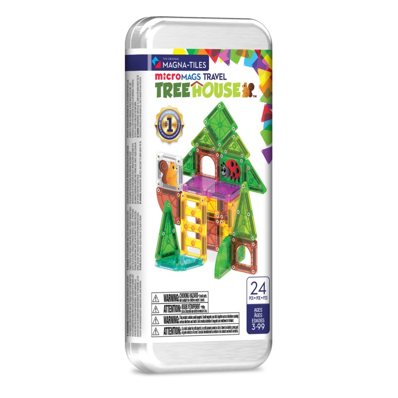 MAGNA-TILES Magnetická stavebnica microMAGS Treehouse Travel Set 24 dielov – Domček na strome
