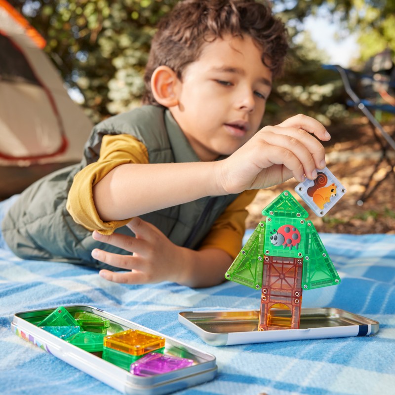 MAGNA-TILES Magnetická stavebnica microMAGS Treehouse Travel Set 24 dielov – Domček na strome