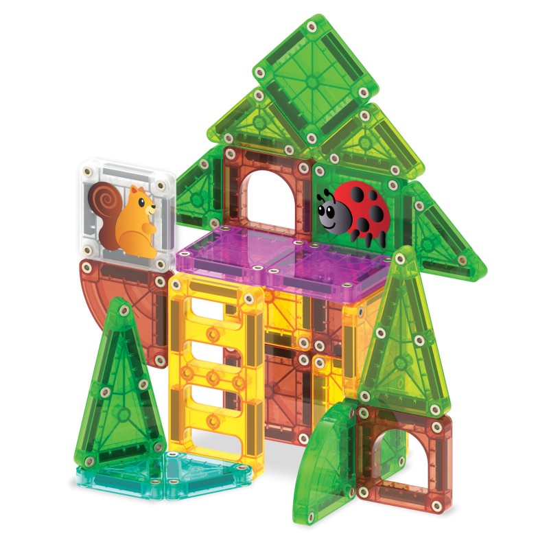 MAGNA-TILES Magnetická stavebnica microMAGS Treehouse Travel Set 24 dielov – Domček na strome
