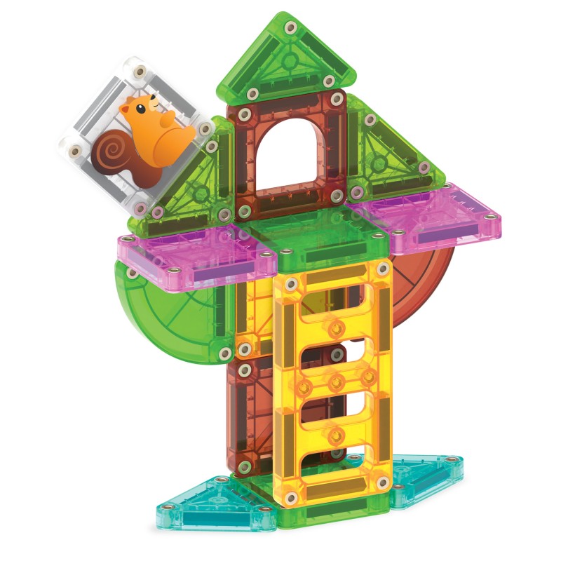 MAGNA-TILES Magnetická stavebnica microMAGS Treehouse Travel Set 24 dielov – Domček na strome