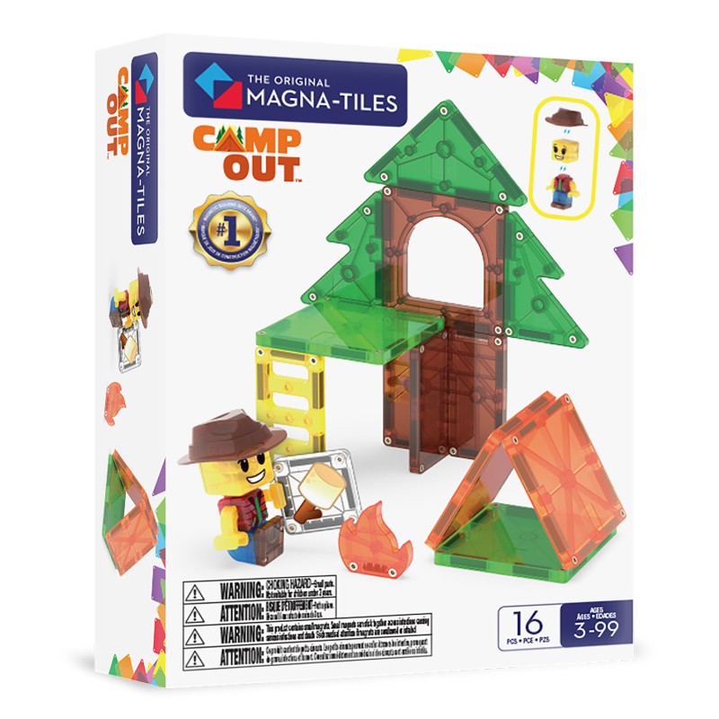 MAGNA-TILES Magnetická stavebnica Camp Out 16 dielov – Stanovačka v divočine