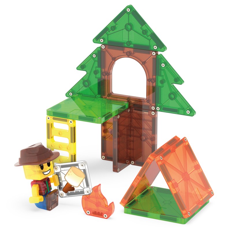 MAGNA-TILES Magnetická stavebnica Camp Out 16 dielov – Stanovačka v divočine