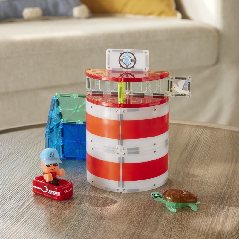 MAGNA-TILES Magnetická stavebnica Lighthouse Rescue 26 dielov – Podmorská záchranná misia