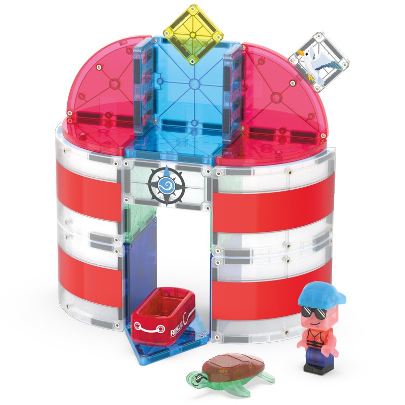 MAGNA-TILES Magnetická stavebnica Lighthouse Rescue 26 dielov – Podmorská záchranná misia