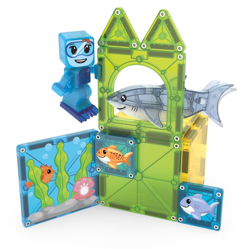 MAGNA-TILES Magnetická stavebnica Shark Dive 13 dielov