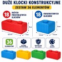 WOOPIE Klocki Konstrukcyjne XXL Zestaw z Samochodzikiem 43 el.