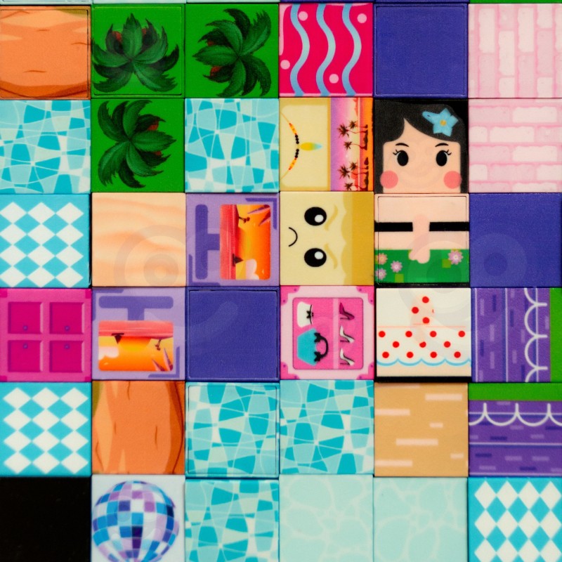 Woopie Magnetická stavebnica Kocky 86 ks – 3D pixelové kocky v Montessori štýle